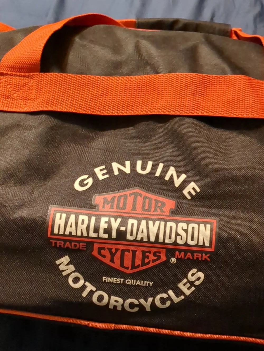 Harley-Davidson Black and Orange Travel Duffel
